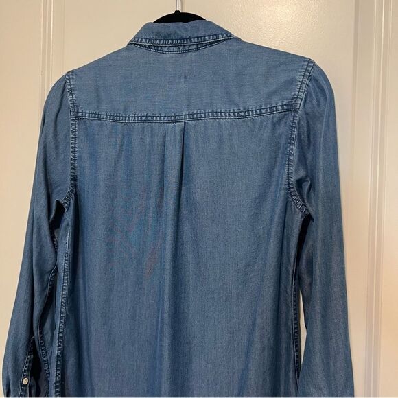 a new day Women's Chambray Popover Shirt Size Small 100% Lyocell Tunic Length - Picture 9 of 11